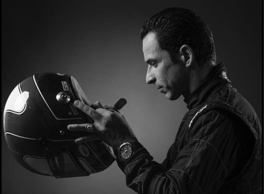 Helio Castroneves Wearing the Lapizta Addax Chronograph