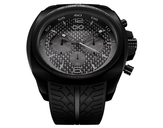 Lapizta Addax 48MM 100M WR Black Chronograph Tachymeter Watch