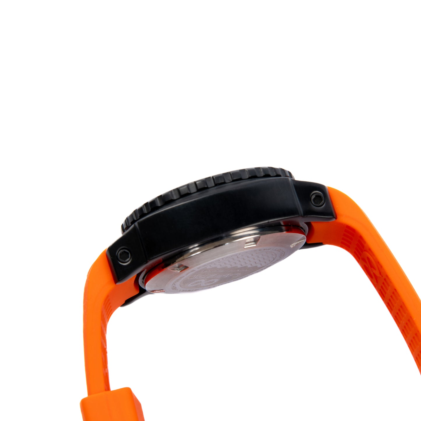 Lapizta Audax 43MM 300M WR Orange Dive Watch in Black with Rubber Strap