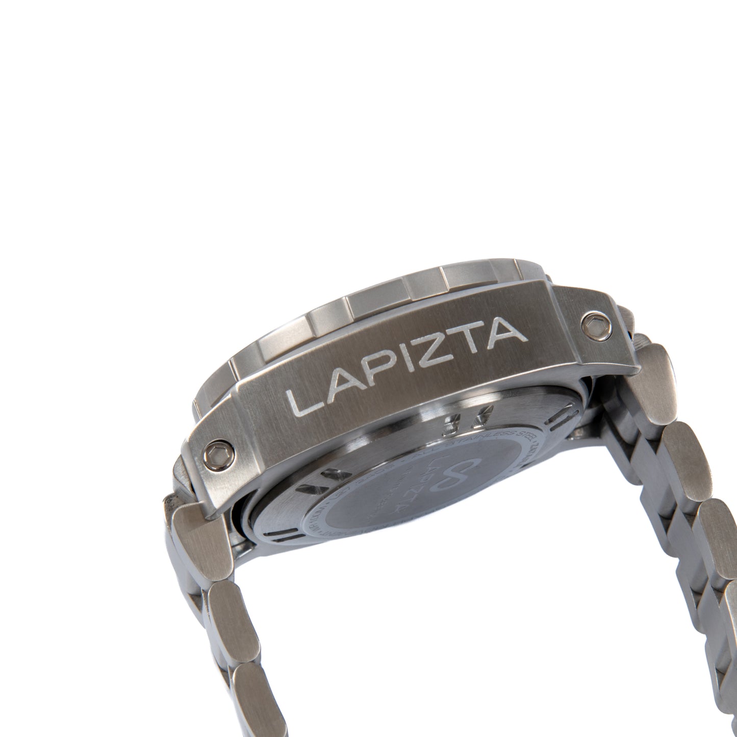 Lapizta Zatara 43/48MM 100M WR Black Chronograph Watch with Steel Bracelet