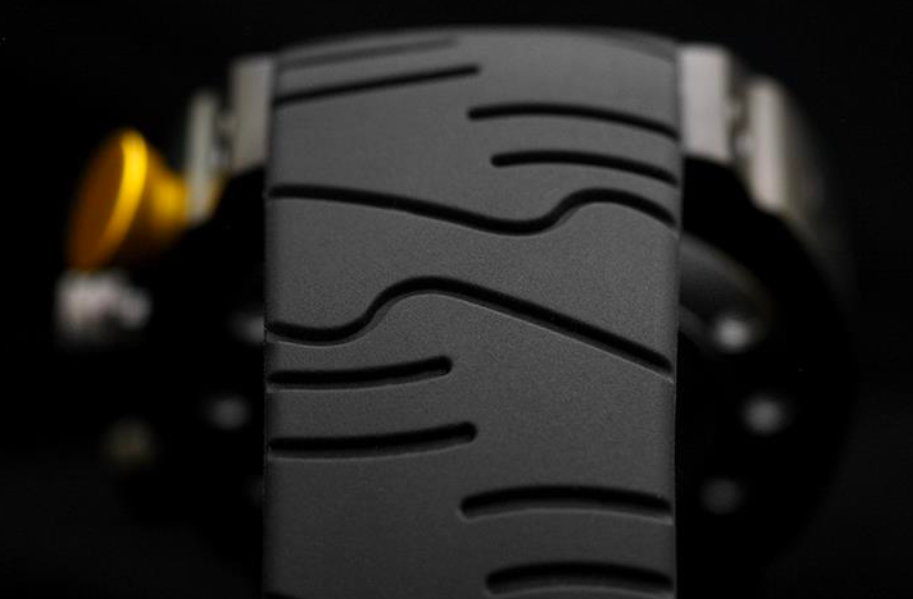 Lapizta Accentor 100M WR Black and Yellow Chronograph Racing Watch In 48MM