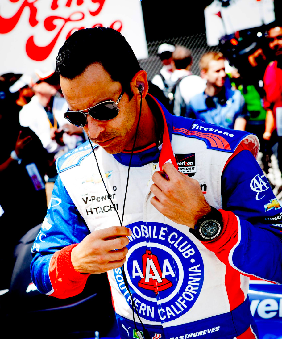 Lapizta Accentor 100M WR Black and Blue Chronograph Racing Watch In 48MM