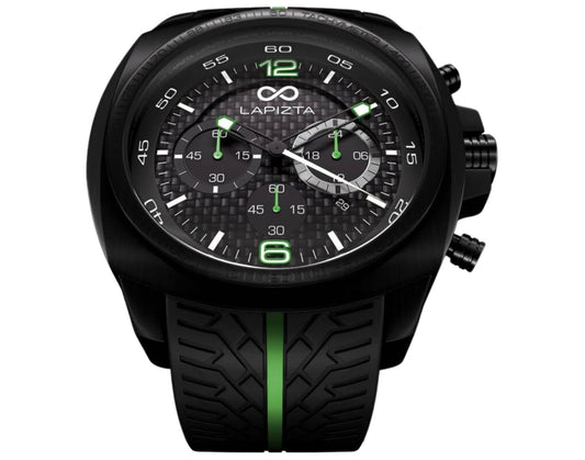 Lapizta Addax 48MM 100M WR Green Chronograph Tachymeter Watch