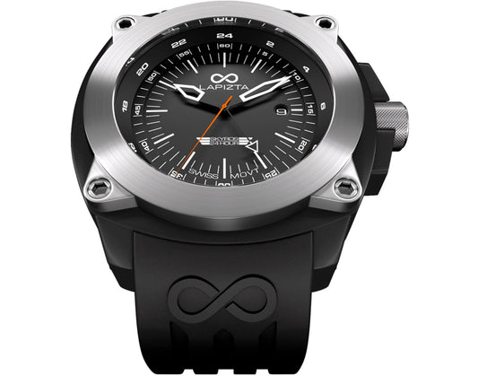 Lapizta Skyros 48MM 100M WR GMT Swiss Movement Pilots Watch With Steel Bezel