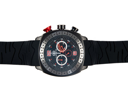 100M WR Racing 48MM Red Chronograph Watch By Lapizta Accentor