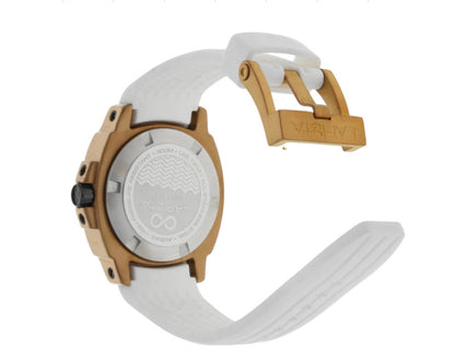 300M WR Gold and White 43MM Waterproof Watch By Lapizta Audax