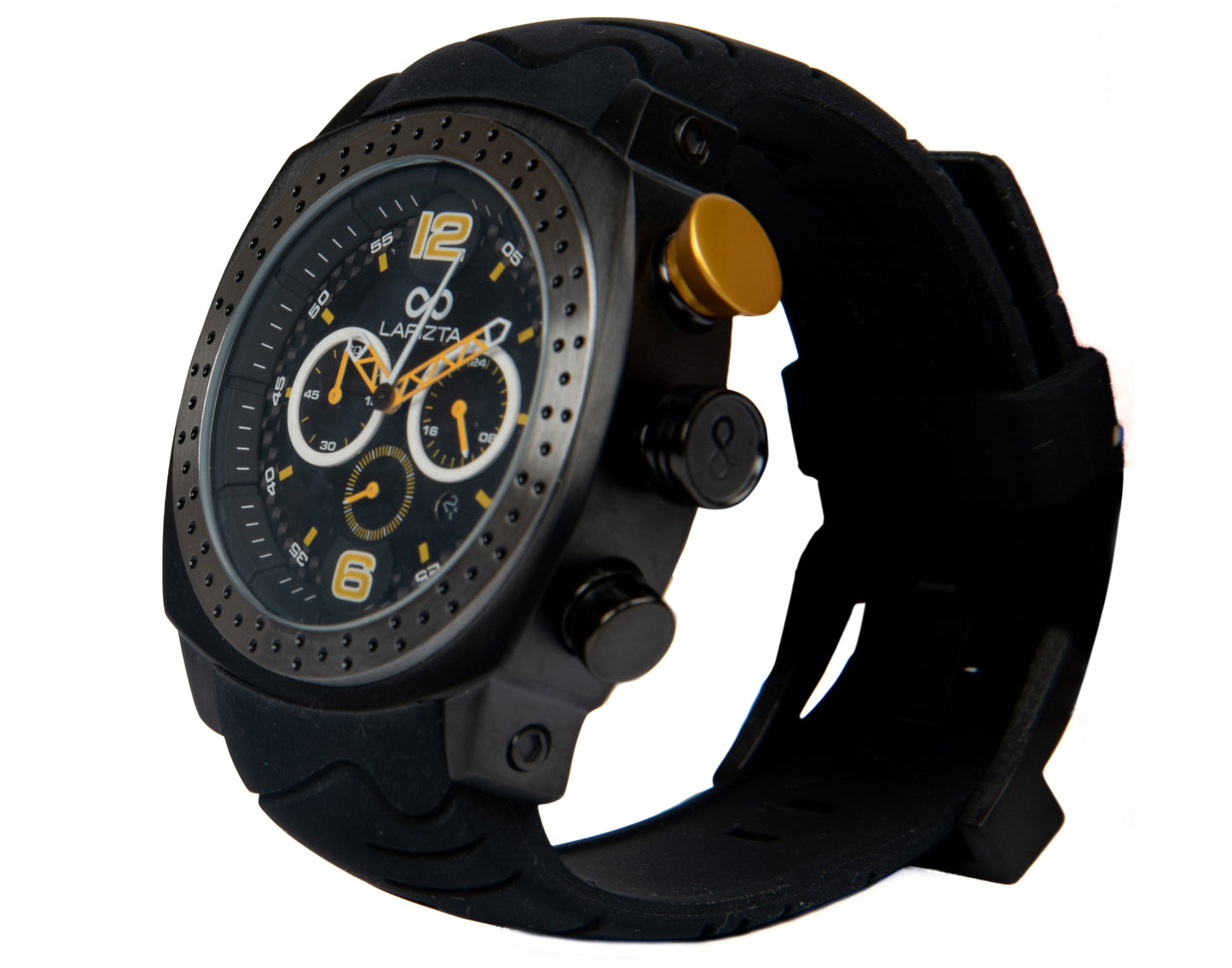 100M WR Active Lifestyle 48MM Yellow Chronograph Watch By Lapizta Accentor