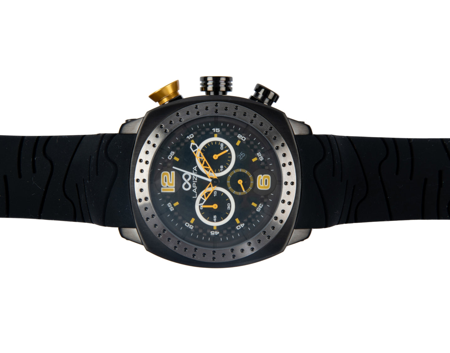 100M WR Active Lifestyle 48MM Yellow Chronograph Watch By Lapizta Accentor