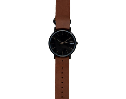 Minimalist Black 42mm 30M Water Resistant Watch - Mnmlst Midnight