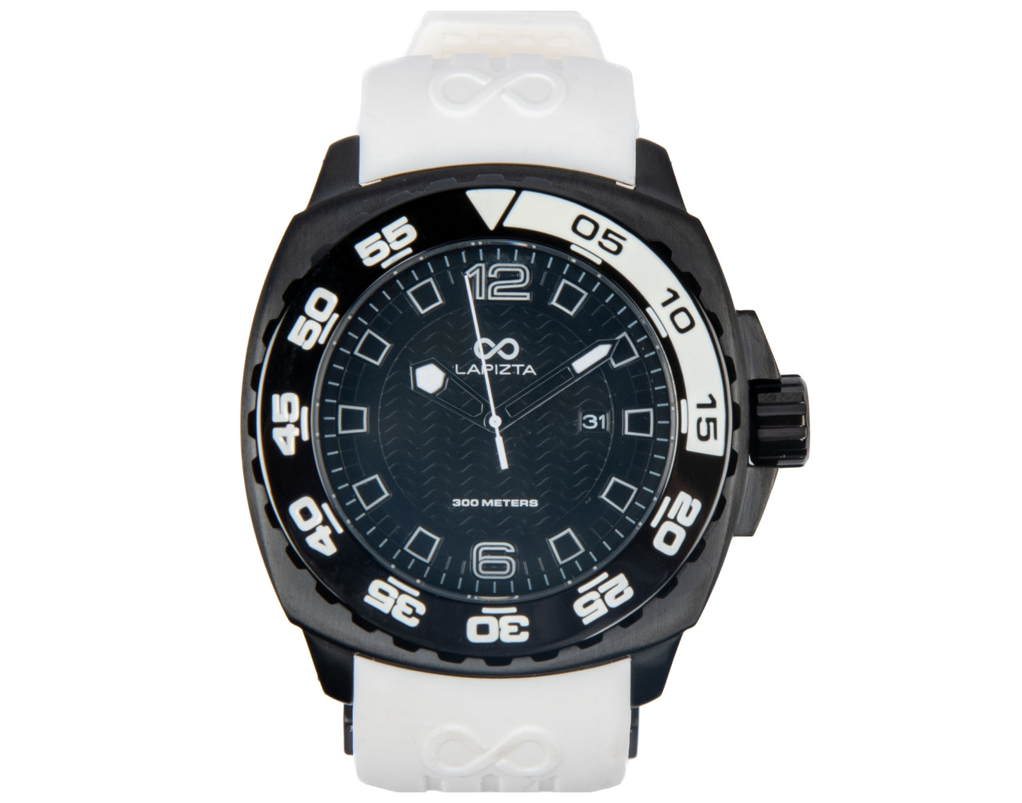 300M WR Watch 43/48MM White Divers Watch By Lapizta Audax