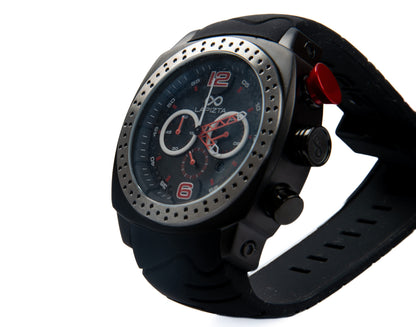 100M WR Racing 48MM Red Chronograph Watch By Lapizta Accentor