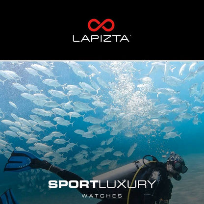 300M WR Watch 43/48MM White Divers Watch By Lapizta Audax