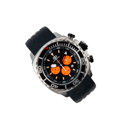 300M WR Extreme Underwater Expeditions 48MM Orange Big Dial Chronograph Watch By Lapizta Izurus