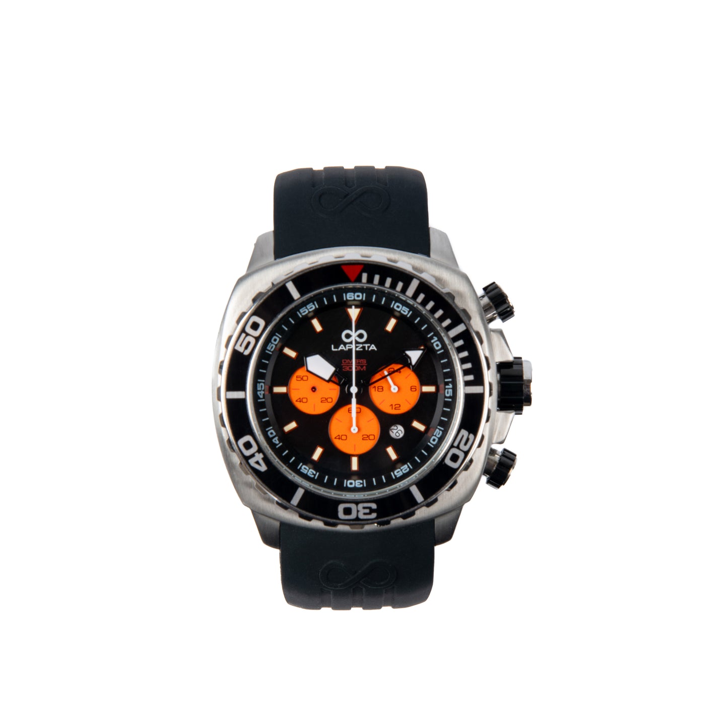 300M WR Extreme Underwater Expeditions 48MM Orange Big Dial Chronograph Watch By Lapizta Izurus