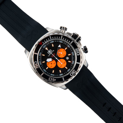 300M WR Extreme Underwater Expeditions 48MM Orange Big Dial Chronograph Watch By Lapizta Izurus