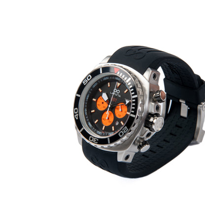 300M WR Extreme Underwater Expeditions 48MM Orange Big Dial Chronograph Watch By Lapizta Izurus