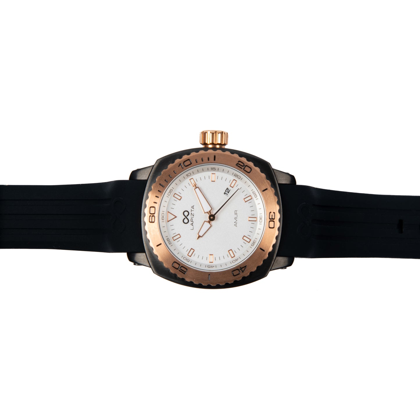 100M WR Sophisticated & Timeless 43MM Black And Gold Women's Watch By Lapizta Amur