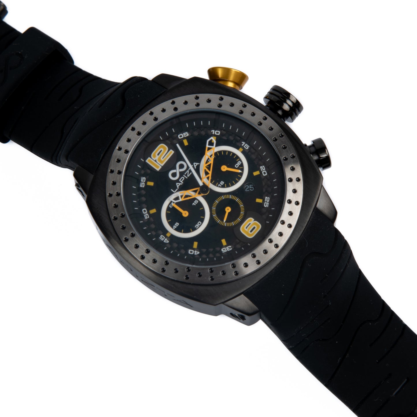 100M WR Active Lifestyle 48MM Yellow Chronograph Watch By Lapizta Accentor