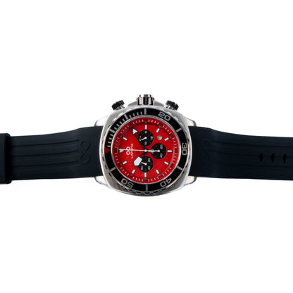 300M WR Saturation Diving 48MM Red Stainless Steel Chronograph Watch By Lapizta Izurus