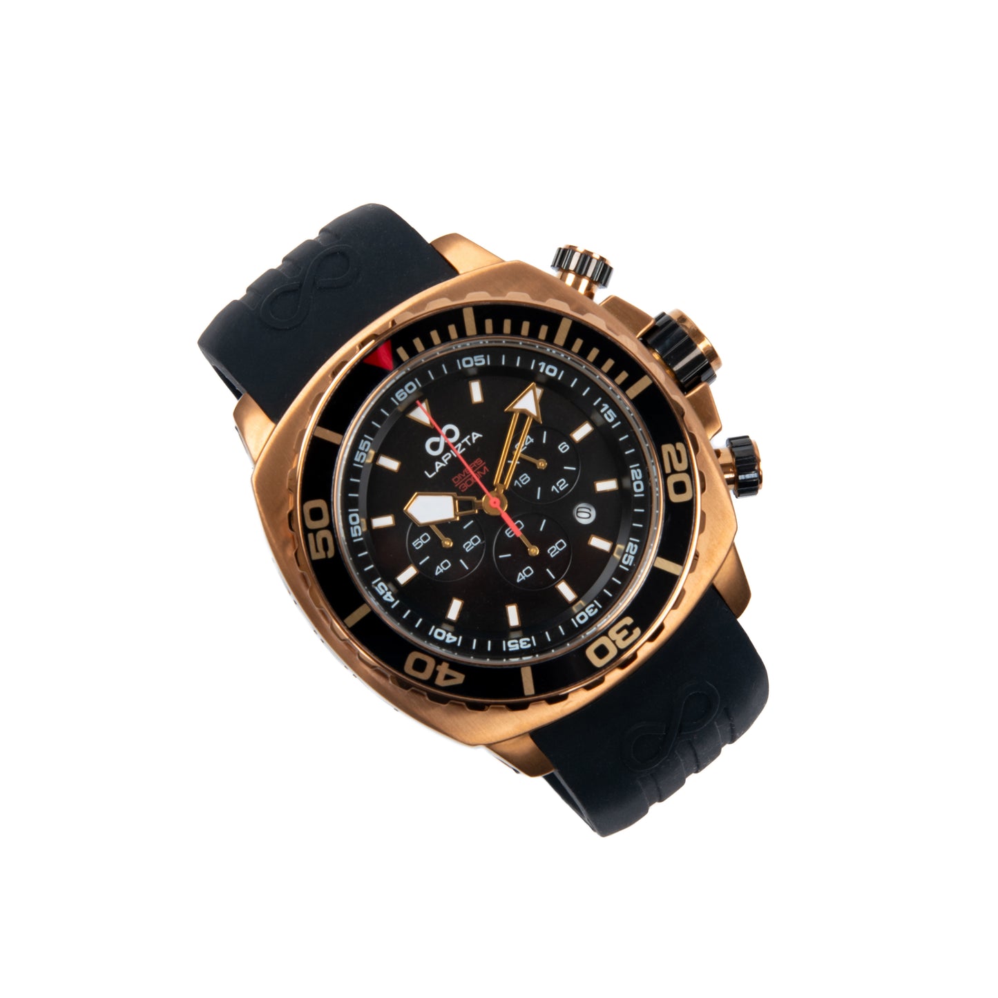 300M WR Stylish & Water Resistant 48MM Black Chronograph Watch By Lapizta Izurus