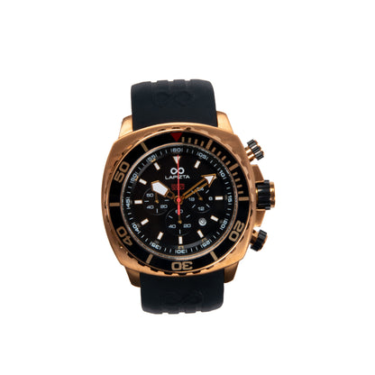 300M WR Stylish & Water Resistant 48MM Black Chronograph Watch By Lapizta Izurus