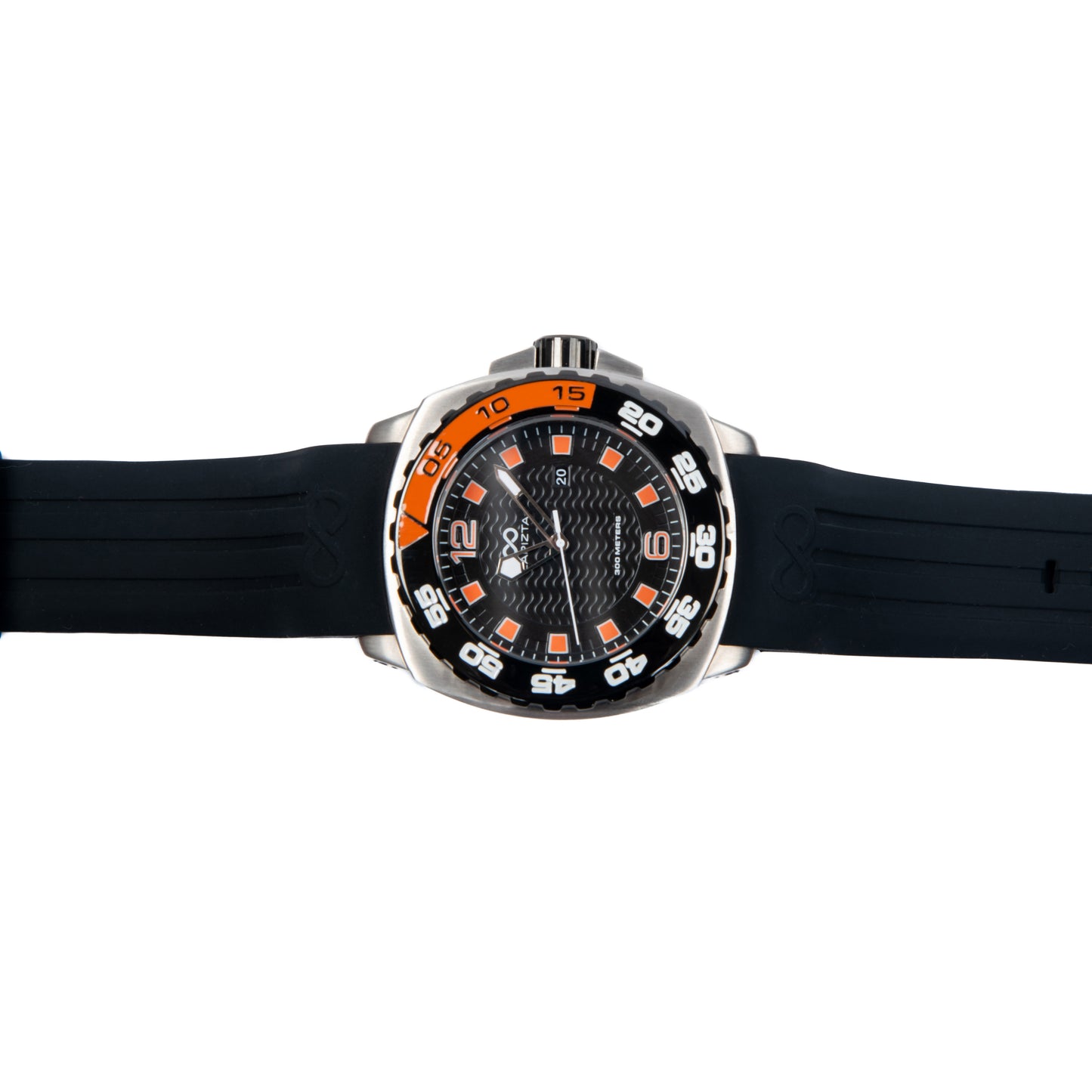 300M Water Resistant Watch With 48MM for Extreme Depths In Orange By Lapizta Audax