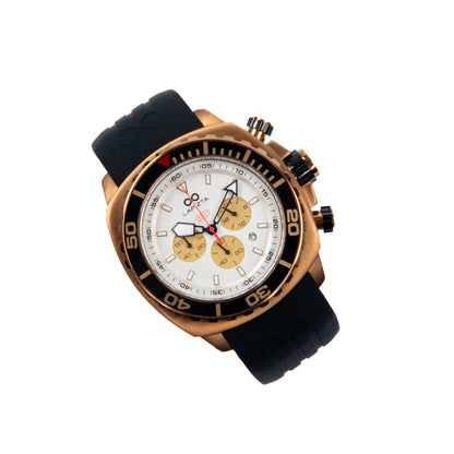 300M WR Luxury Design With Deep-Dive Performance 48MM Gold Chronograph Watch By Lapizta Izurus