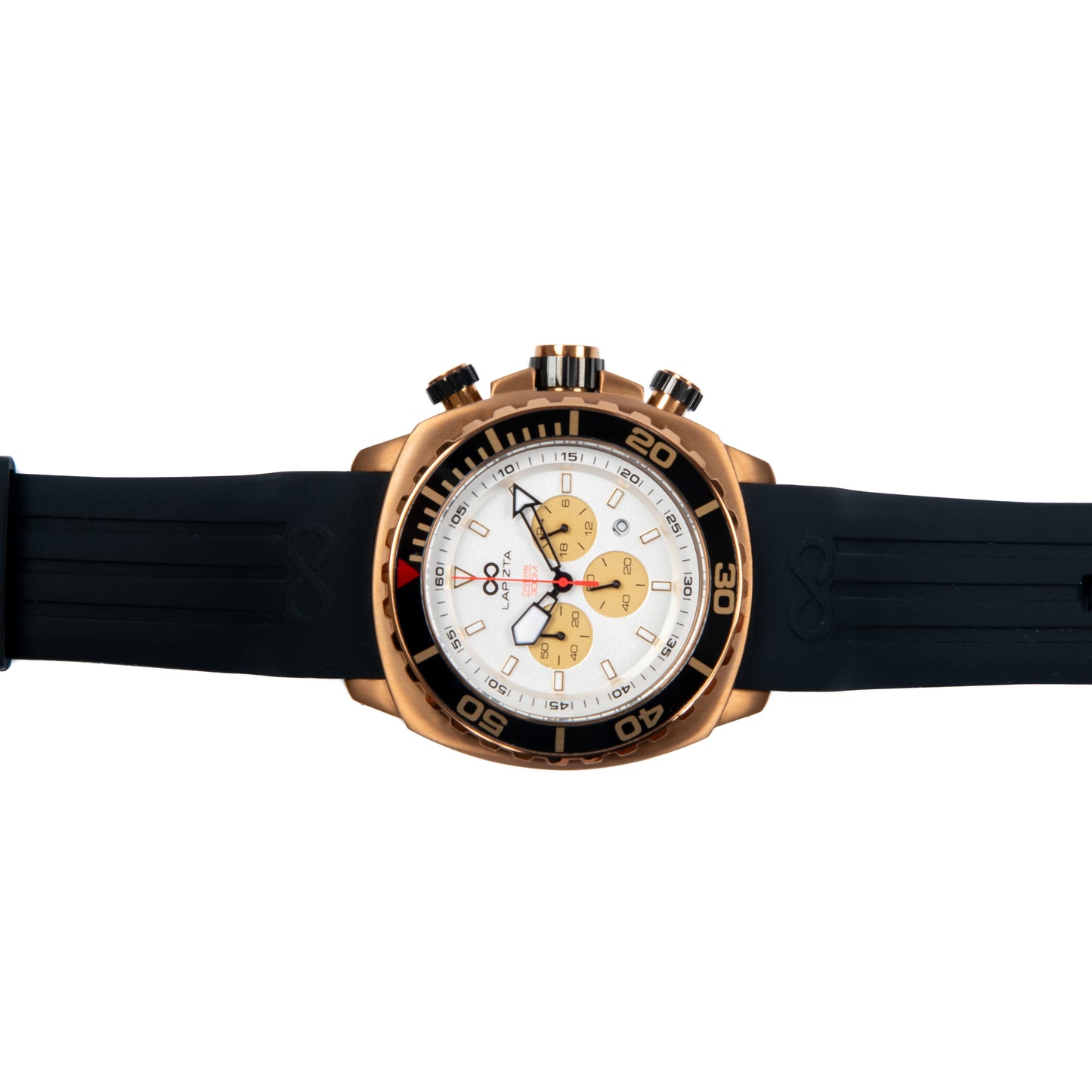 300M WR Luxury Design With Deep-Dive Performance 48MM Gold Chronograph Watch By Lapizta Izurus