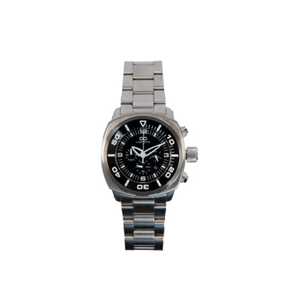 100M WR Precision, Style, and Durability 43/48MM Chronograph Watch with Steel Bracelet By Lapizta Zatara