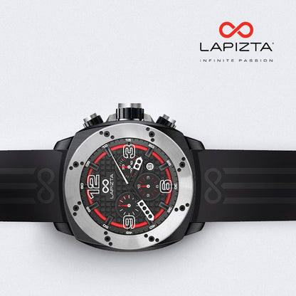 100M WR Precision Timing & Style Bulky 48MM Black Chronograph Watch By Lapizta Oryx