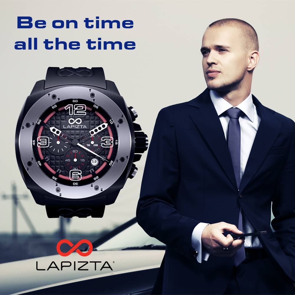 100M WR Precision Timing & Style Bulky 48MM Black Chronograph Watch By Lapizta Oryx