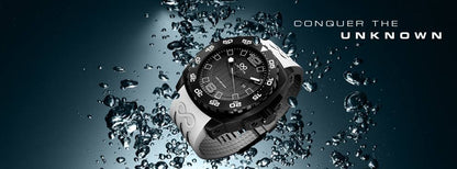 300M WR Watch 43/48MM White Divers Watch By Lapizta Audax