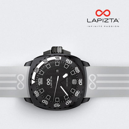 300M WR Watch 43/48MM White Divers Watch By Lapizta Audax