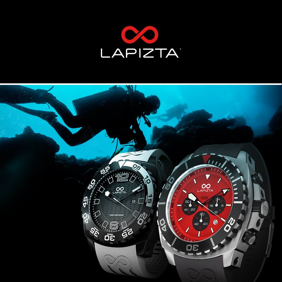 300M WR Watch 43/48MM White Divers Watch By Lapizta Audax