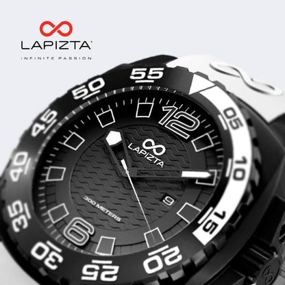 300M WR Watch 43/48MM White Divers Watch By Lapizta Audax