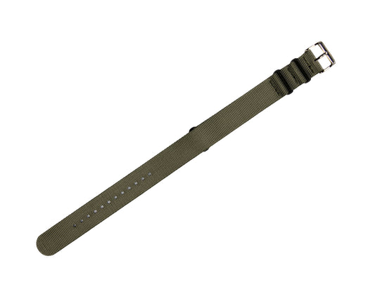 Olive Green Nylon 21mm NATO Strap Compatible with Mnmlst Watches