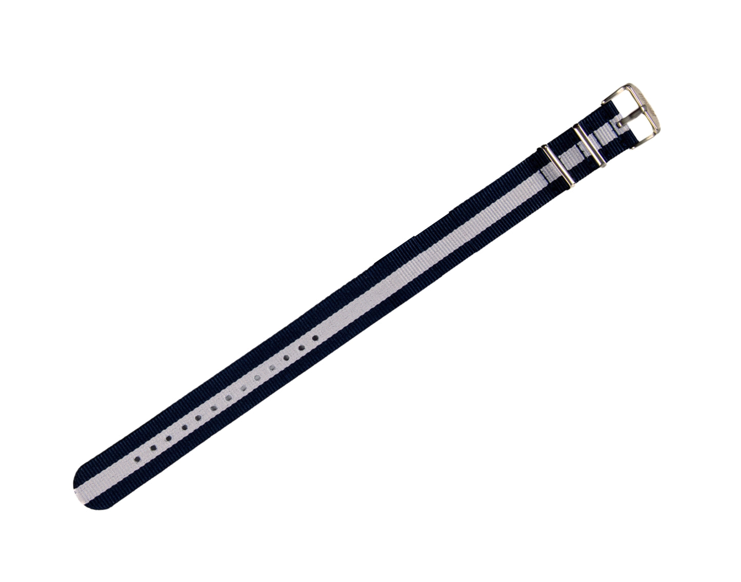 Blue and White Nylon 21mm NATO Strap Compatible with Mnmlst Watches