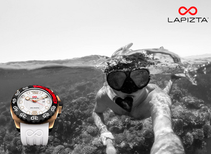 300M WR Gold and White 43MM Waterproof Watch By Lapizta Audax