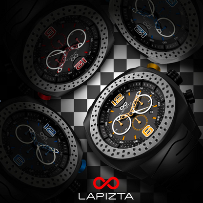 100M WR Racing 48MM Red Chronograph Watch By Lapizta Accentor