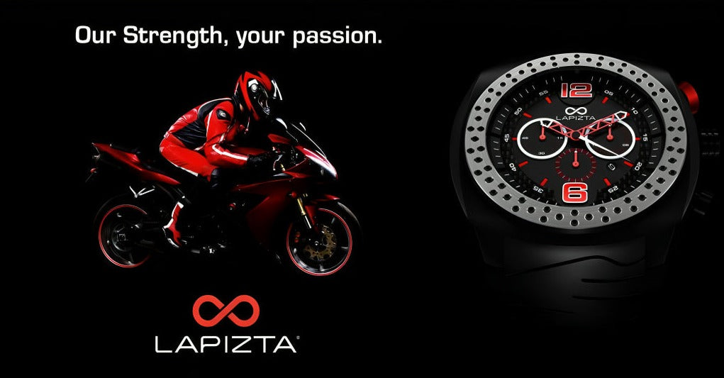 100M WR Racing 48MM Red Chronograph Watch By Lapizta Accentor