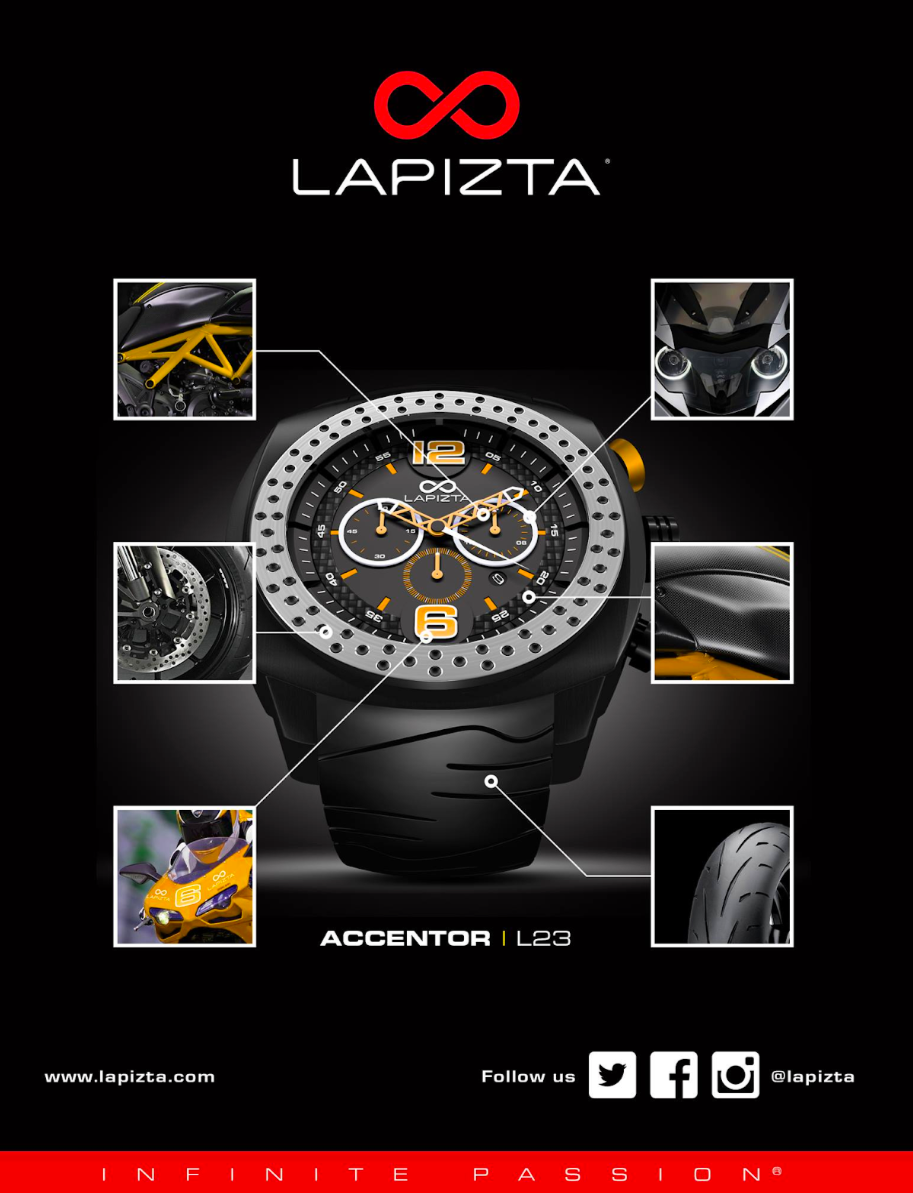 100M WR Active Lifestyle 48MM Yellow Chronograph Watch By Lapizta Accentor