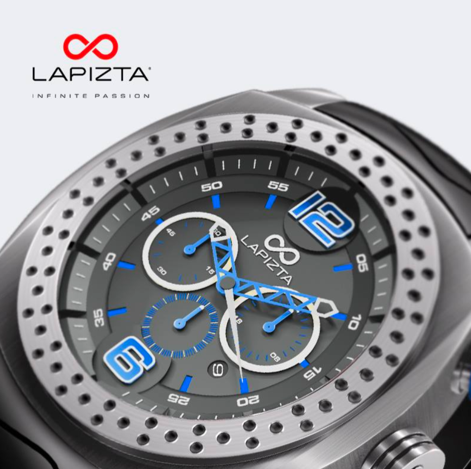 100M WR Perfect Precision 48MM Blue Chronograph Watch By Lapizta Accentor