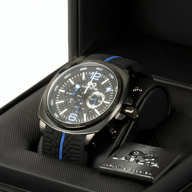 100M WR 48MM Tachymeter Chronograph Watch for Precision Timing By Lapizta Addax