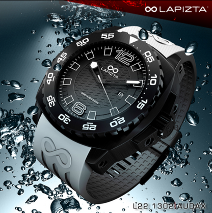 300M WR Watch 43/48MM White Divers Watch By Lapizta Audax