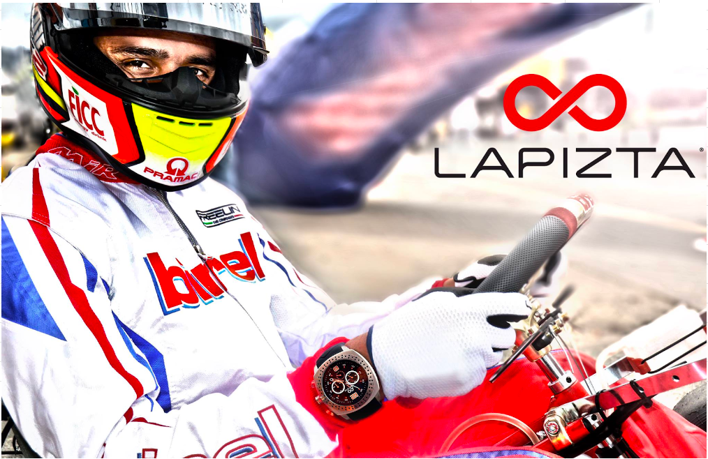 100M WR Precision Timing 48MM Red Chronograph Watch By Lapizta Accentor