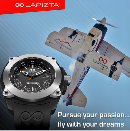 100M WR Ideal for Sports & Adventure 48MM Swiss Movement Pilots Watch By Lapizta Skyros