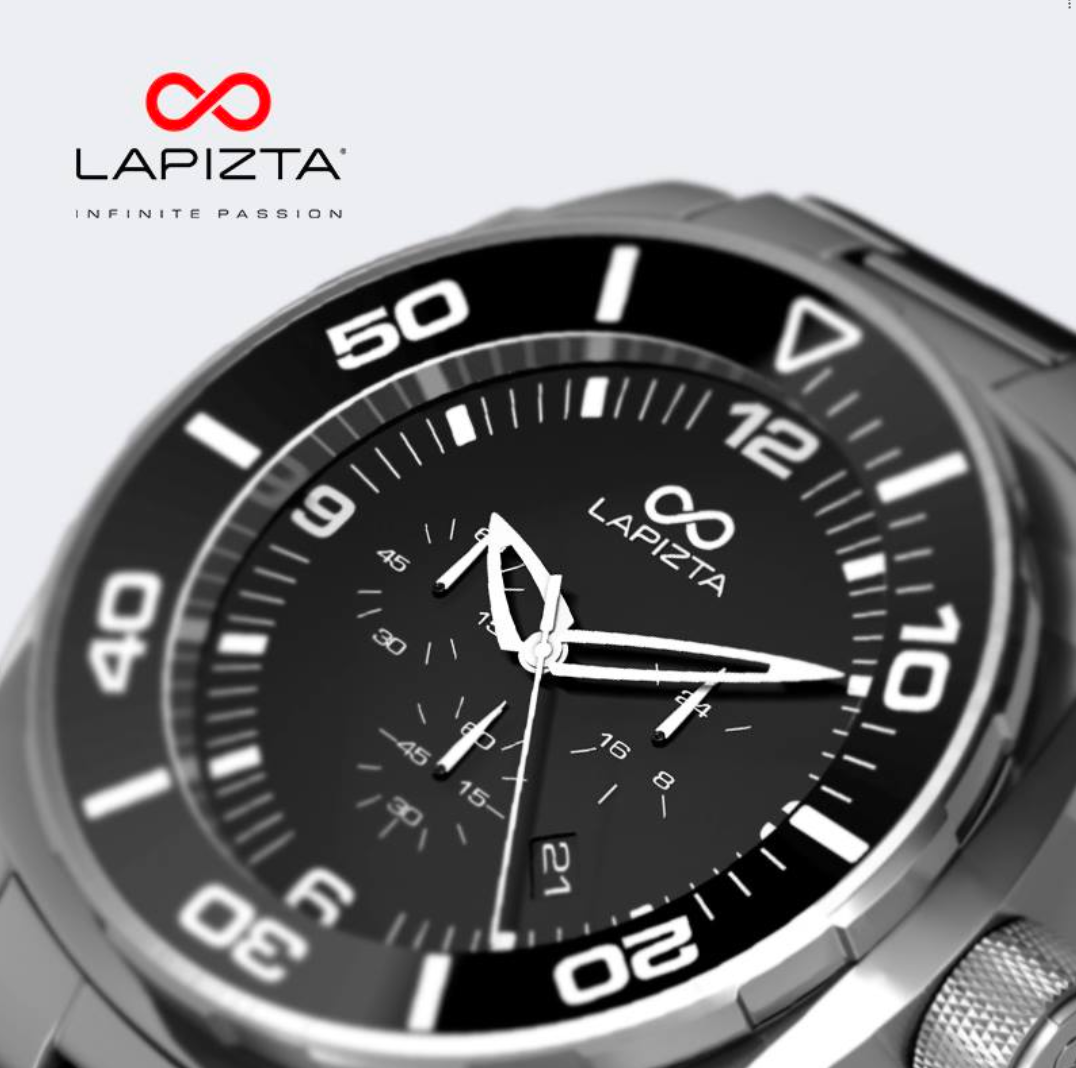 100M WR Precision, Style, and Durability 43/48MM Chronograph Watch with Steel Bracelet By Lapizta Zatara