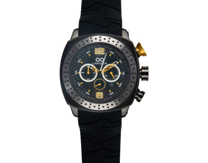 100M WR Active Lifestyle 48MM Yellow Chronograph Watch By Lapizta Accentor