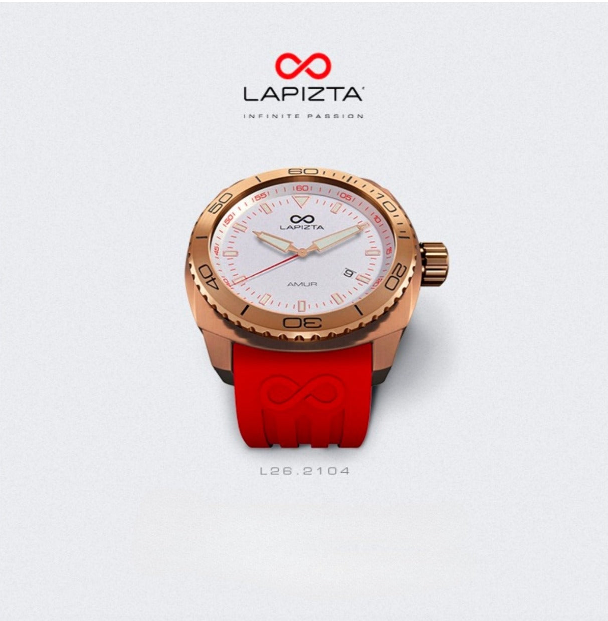 100M WR Elegant & Stylish 43MM Rose Gold Watch For Women By Lapizta Amur