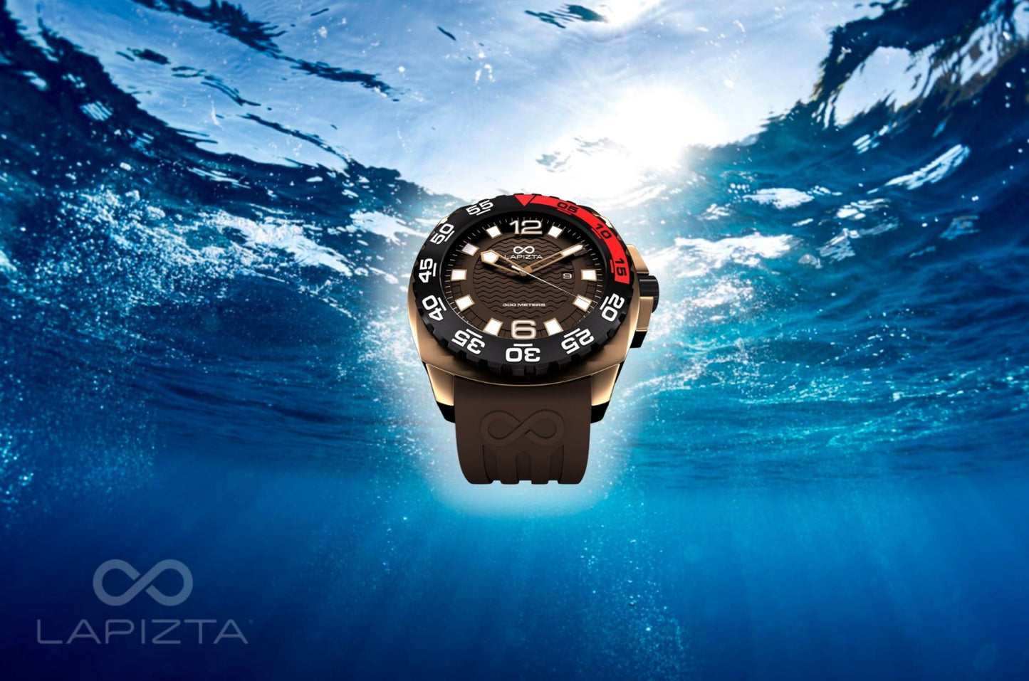 300M WR Deep Dive With Confidence 43/48MM 30 ATM Water Resistant Watch By Lapizta Audax